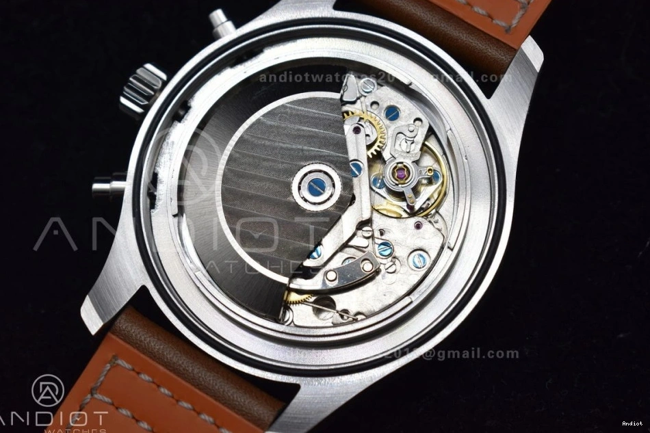 Strap Edition Green on 1:1 ZF Dial Brown V2 Pilot Chronograph A7750 IW377726 Leather Best 0408